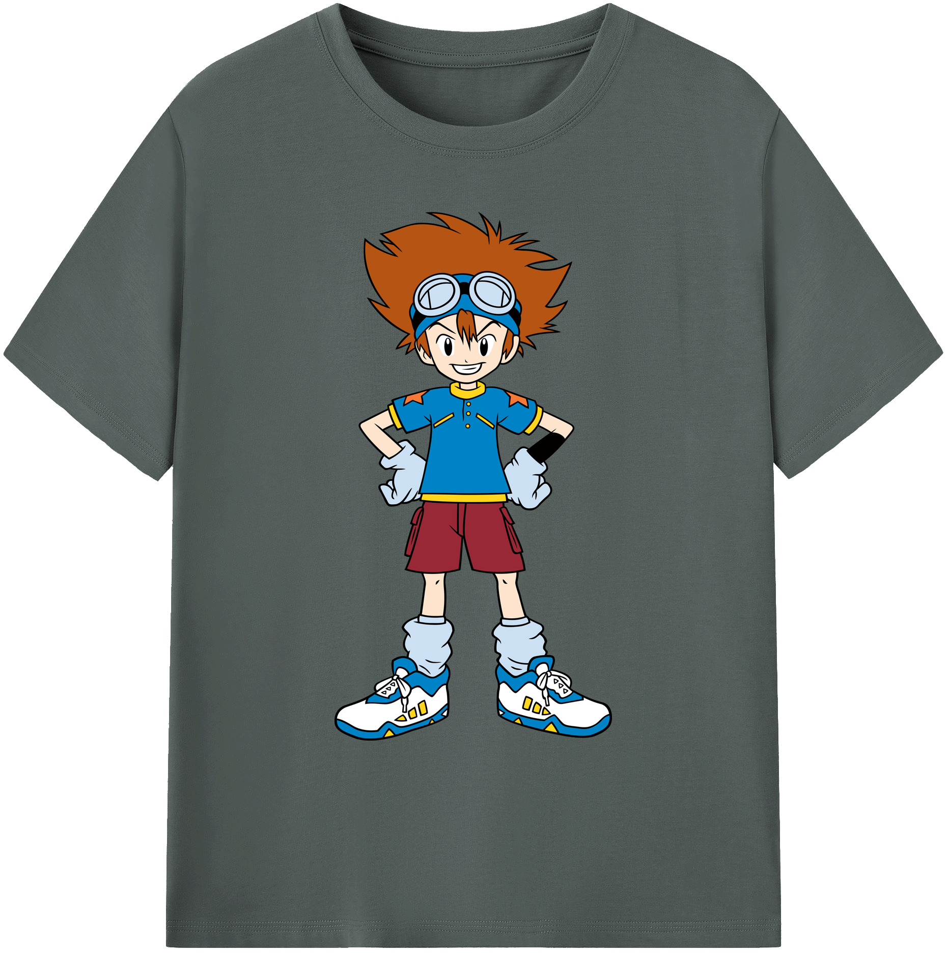 （画像用） Digimon デジタルモンスター/デジモン 綿100％ メンズ半袖Tシャツ｜肌触りやわらか＆通気性